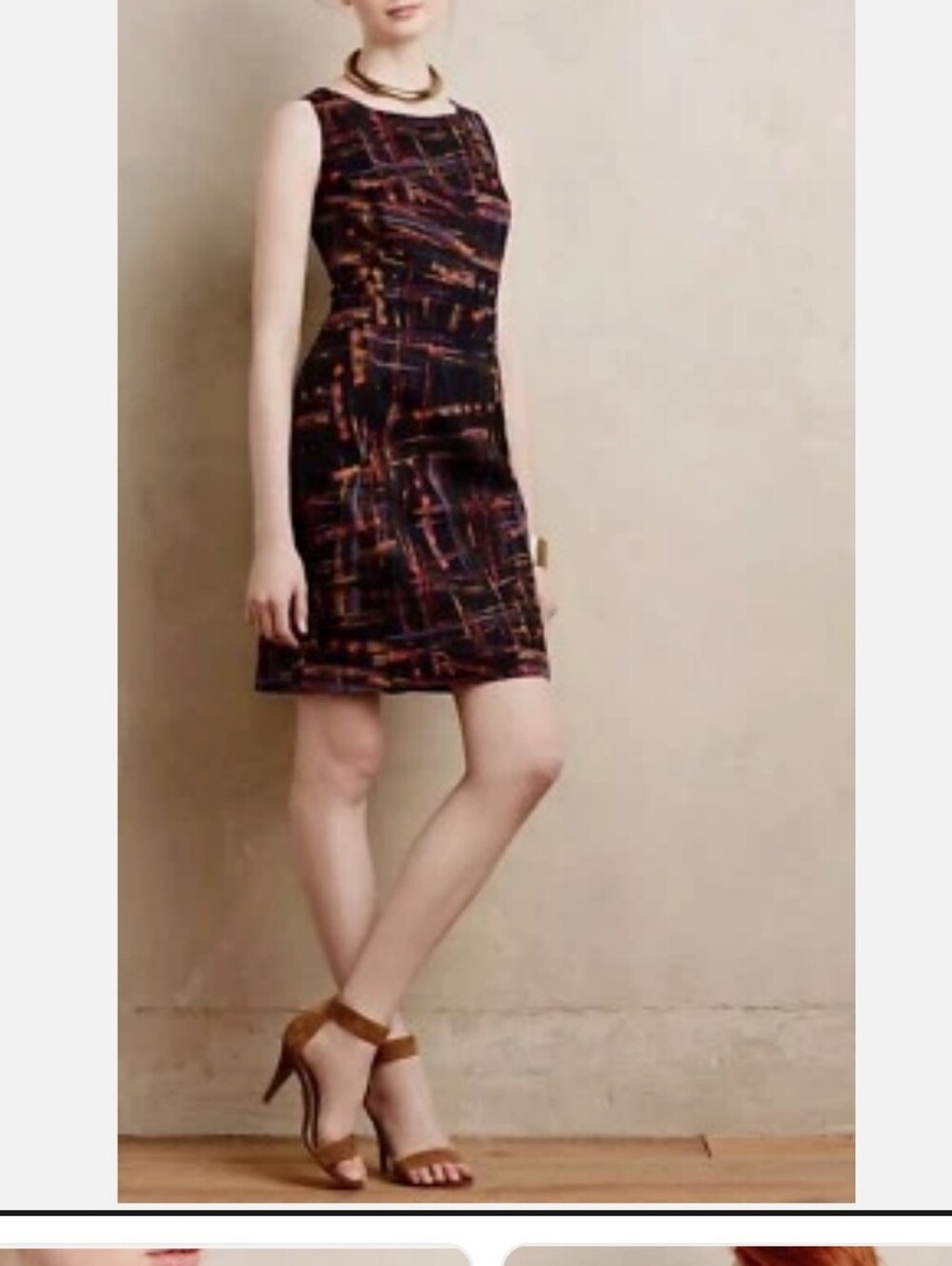 Anthro Tabitha Fall Inspired Sheath Dress Size 4